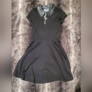 Killstar black Gothic skater dress size small